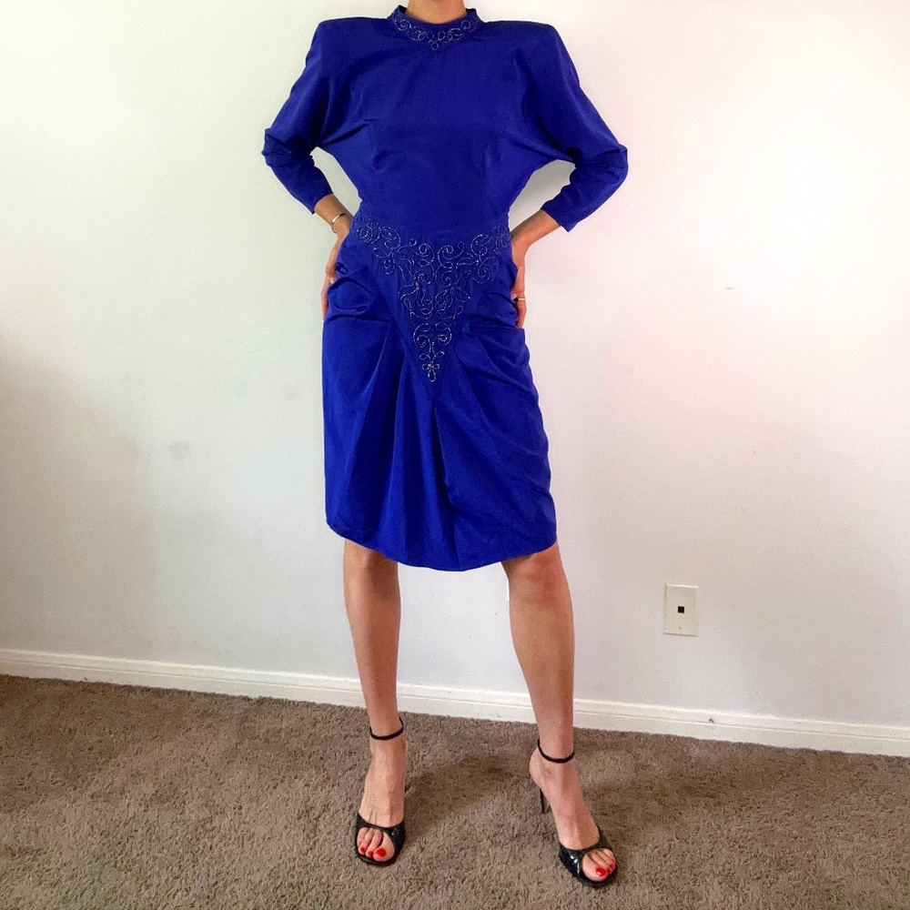 Vintage purple dress Susan Roselli for VIJACK, size 5-6